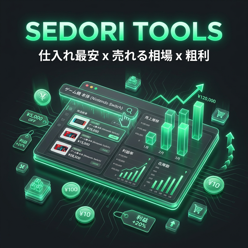 SEDORI TOOLSのダッシュボード